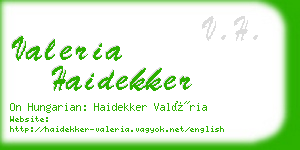 valeria haidekker business card